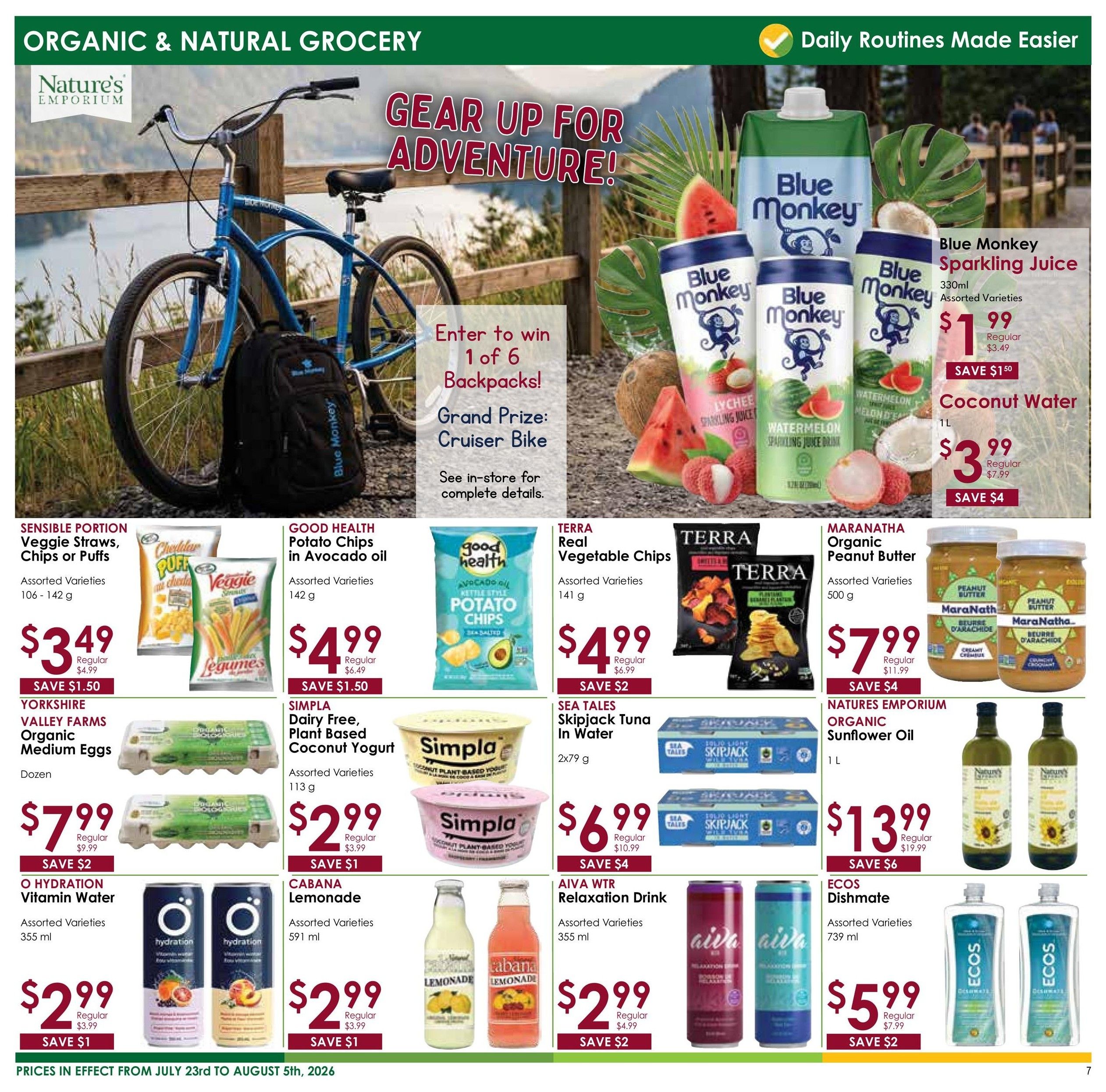 Nature's Emporium Flyer July 23 to August 5