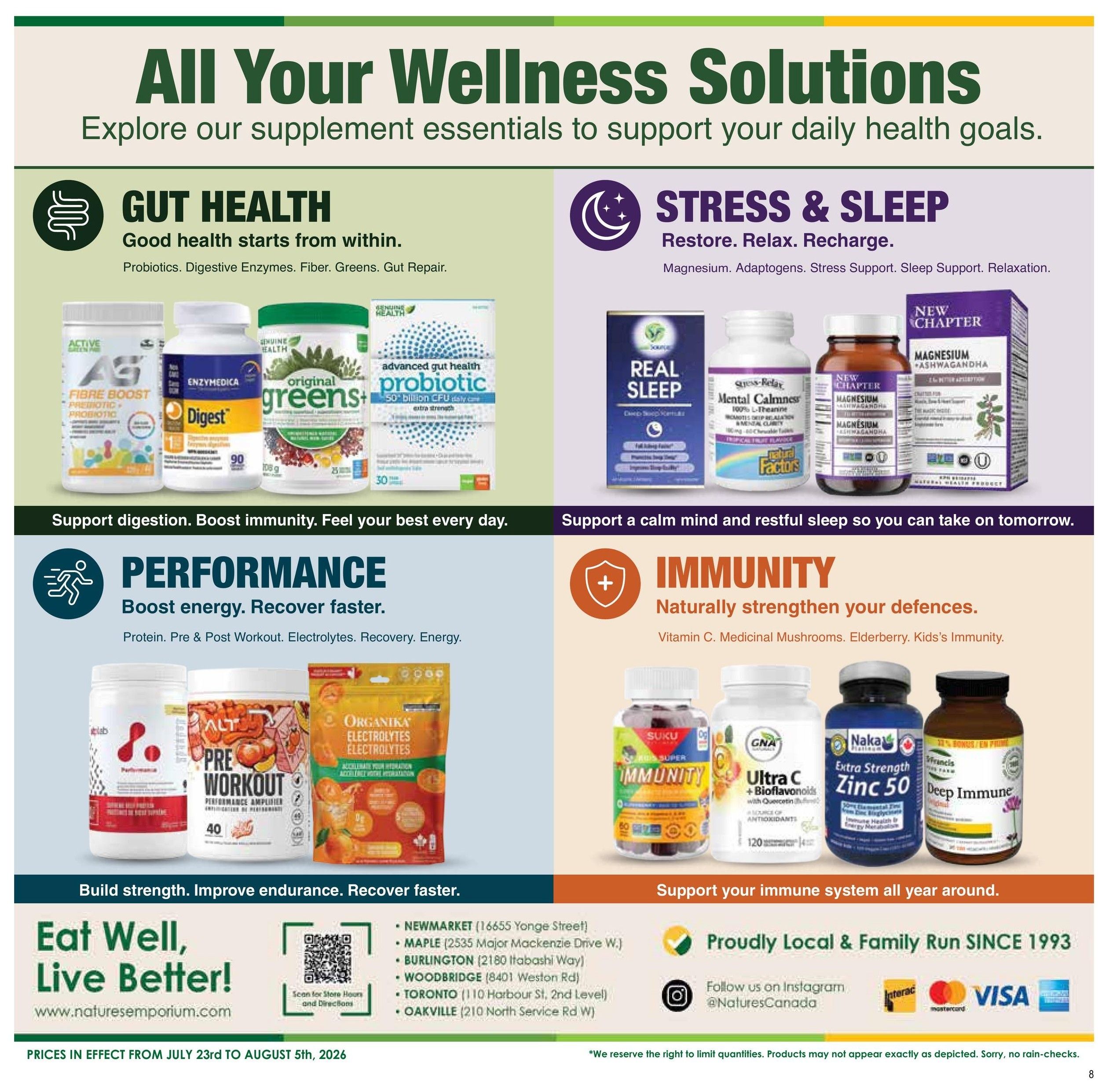 Nature's Emporium Flyer July 23 to August 5