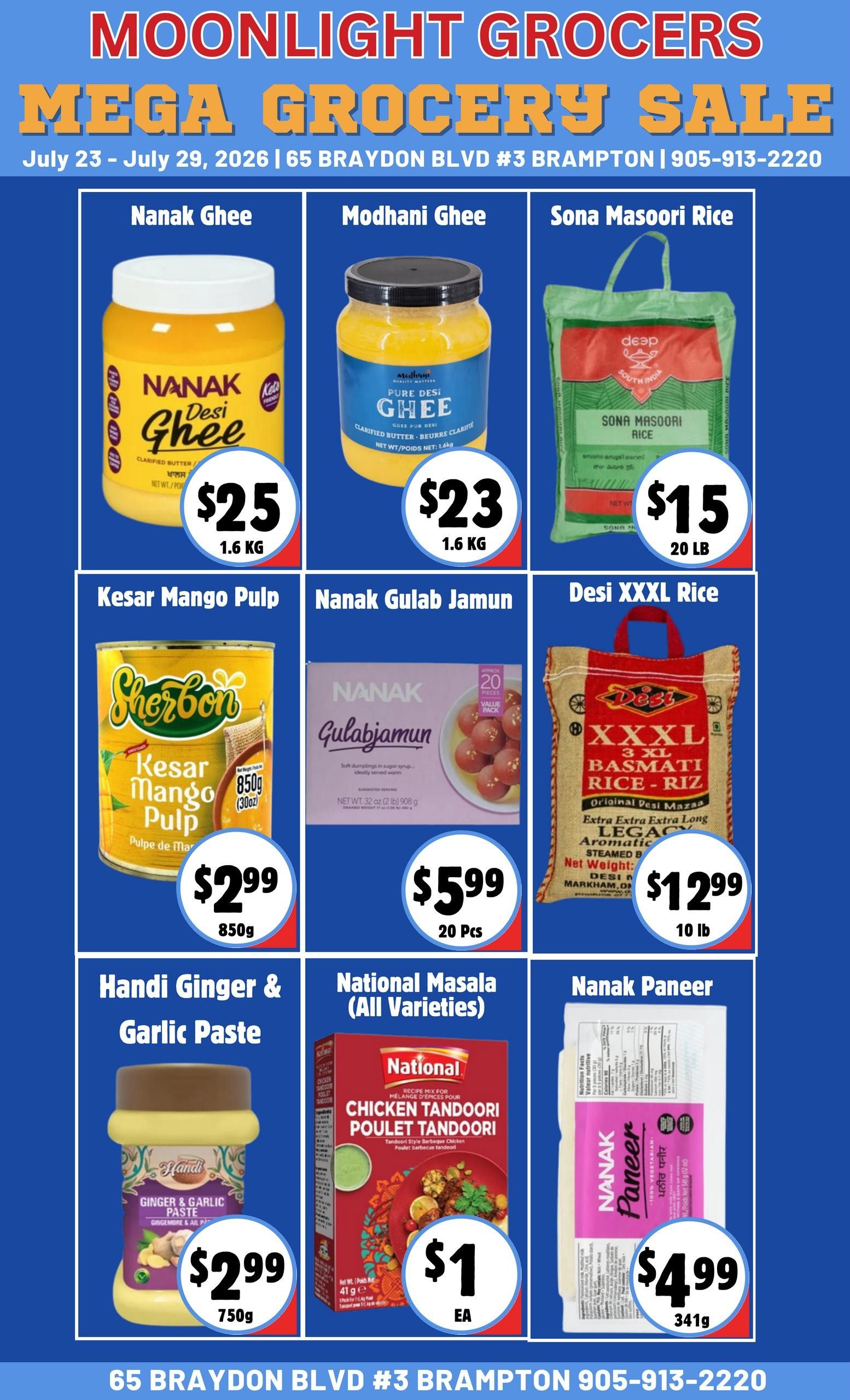Moonlight Grocers Flyer July 23 to 29
