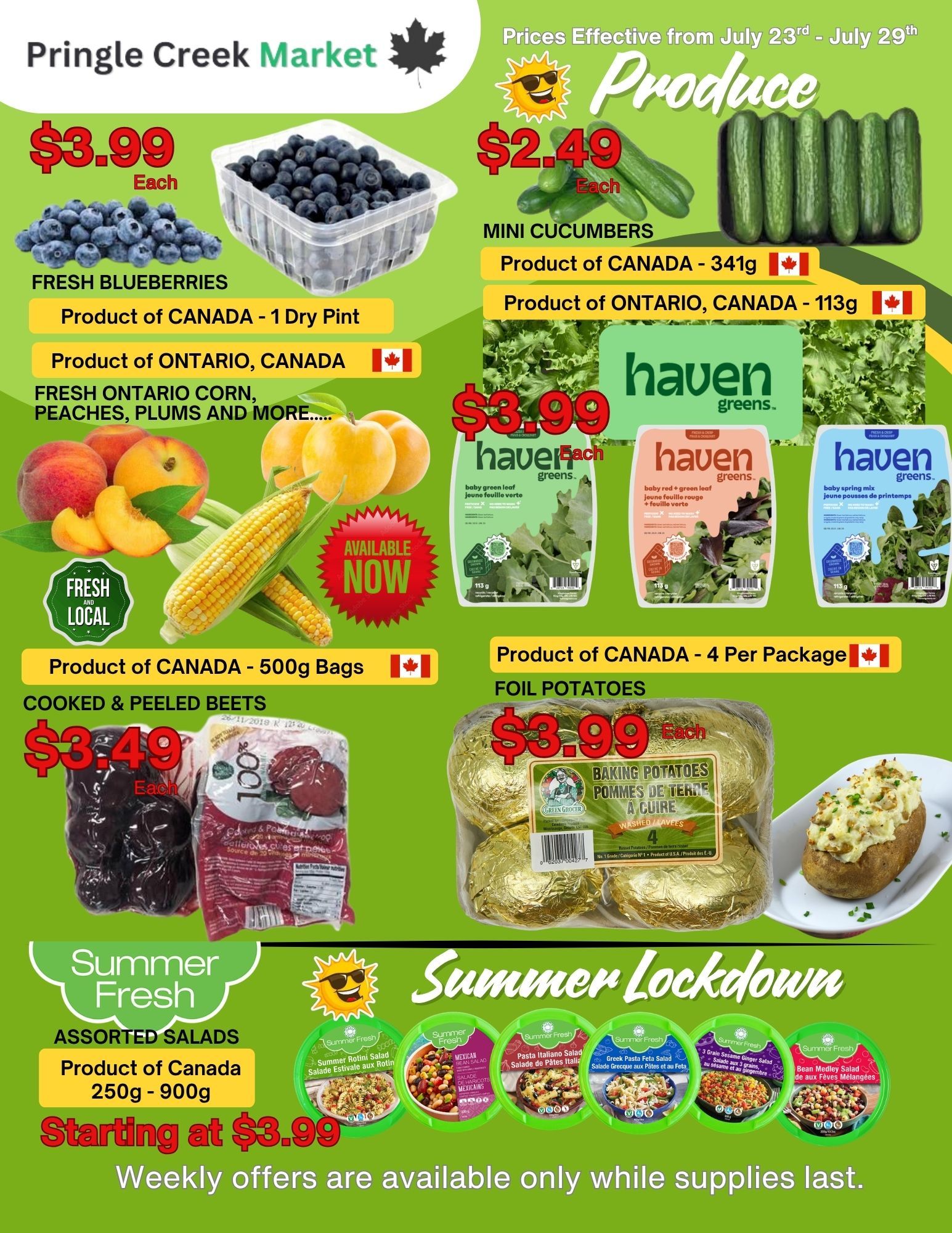 Pringle Creek Market Flyer July 23 to 29