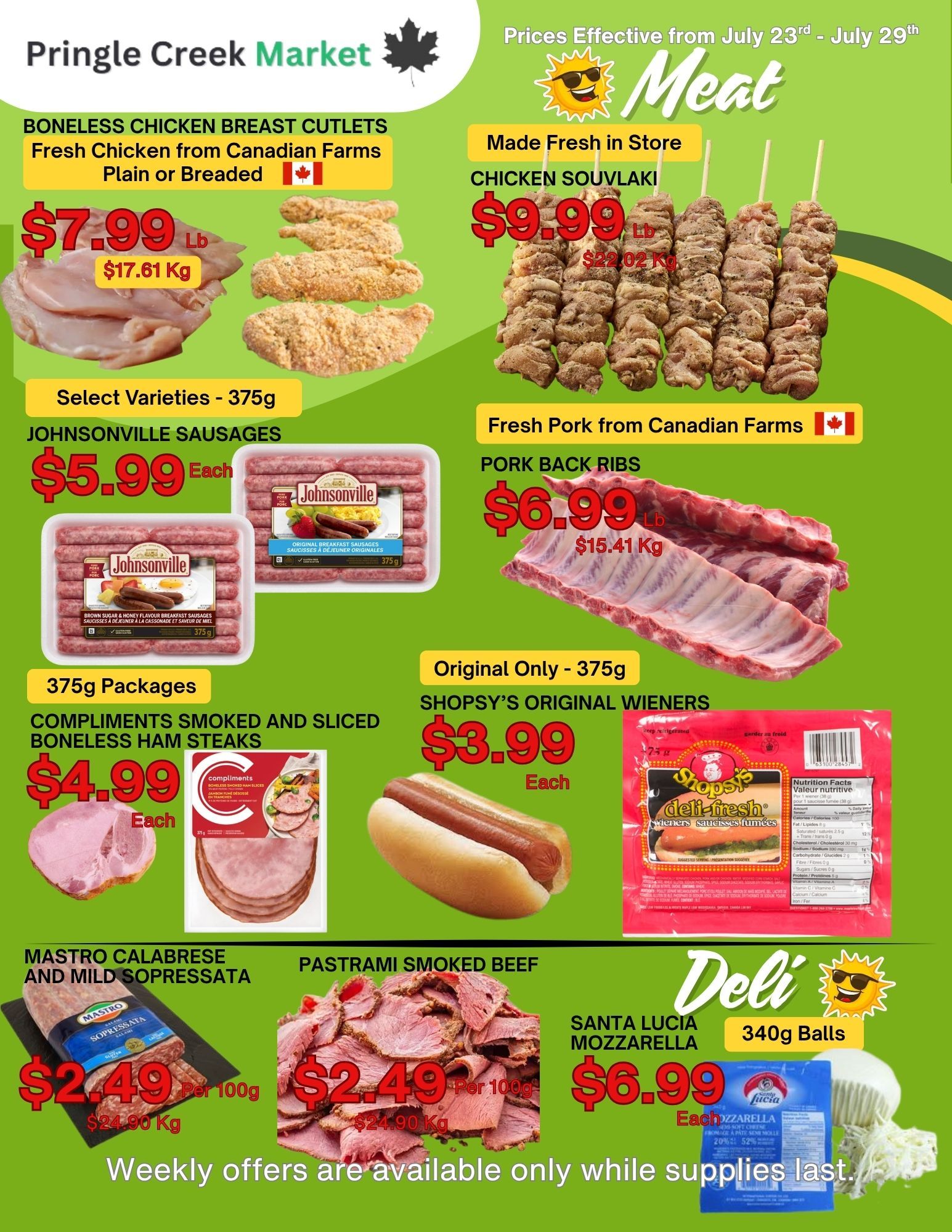 Pringle Creek Market Flyer July 23 to 29