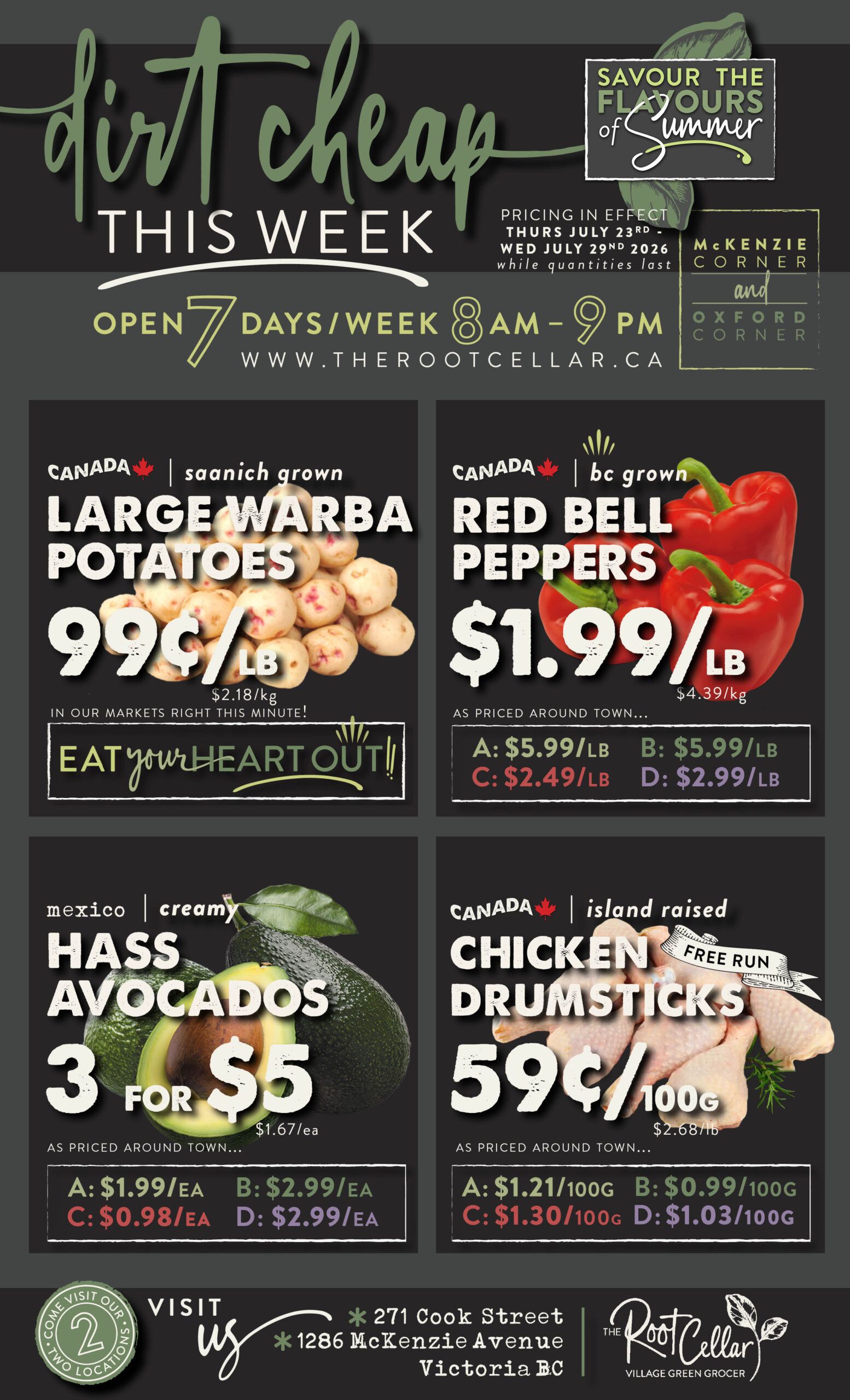 The Root Cellar Flyer July 23 to 29