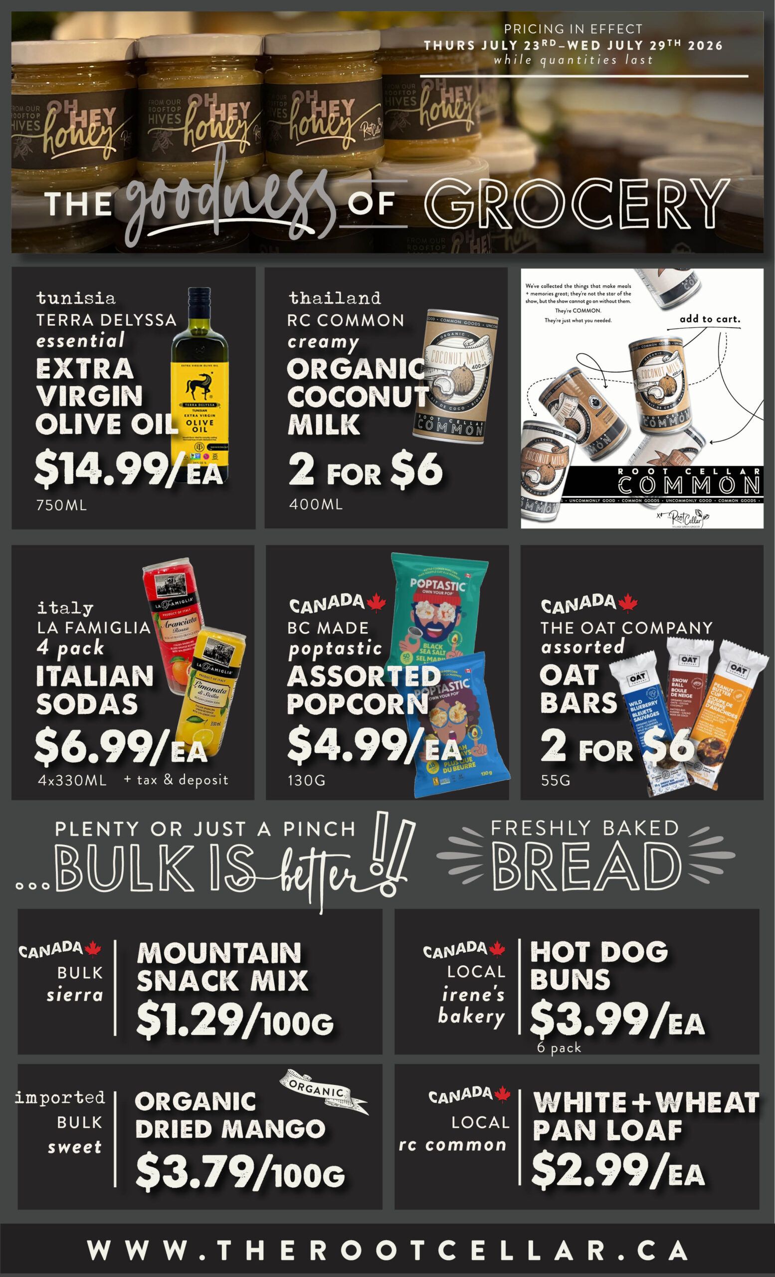 The Root Cellar Flyer July 23 to 29