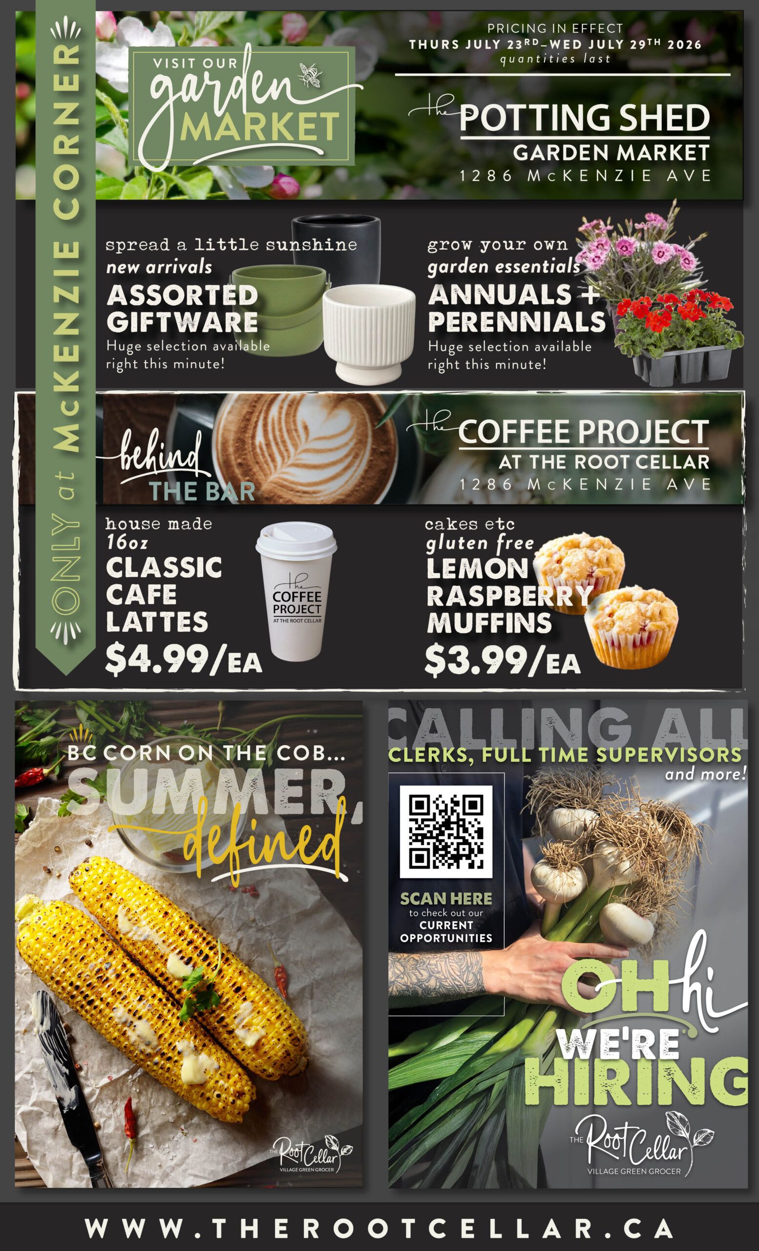 The Root Cellar Flyer July 23 to 29