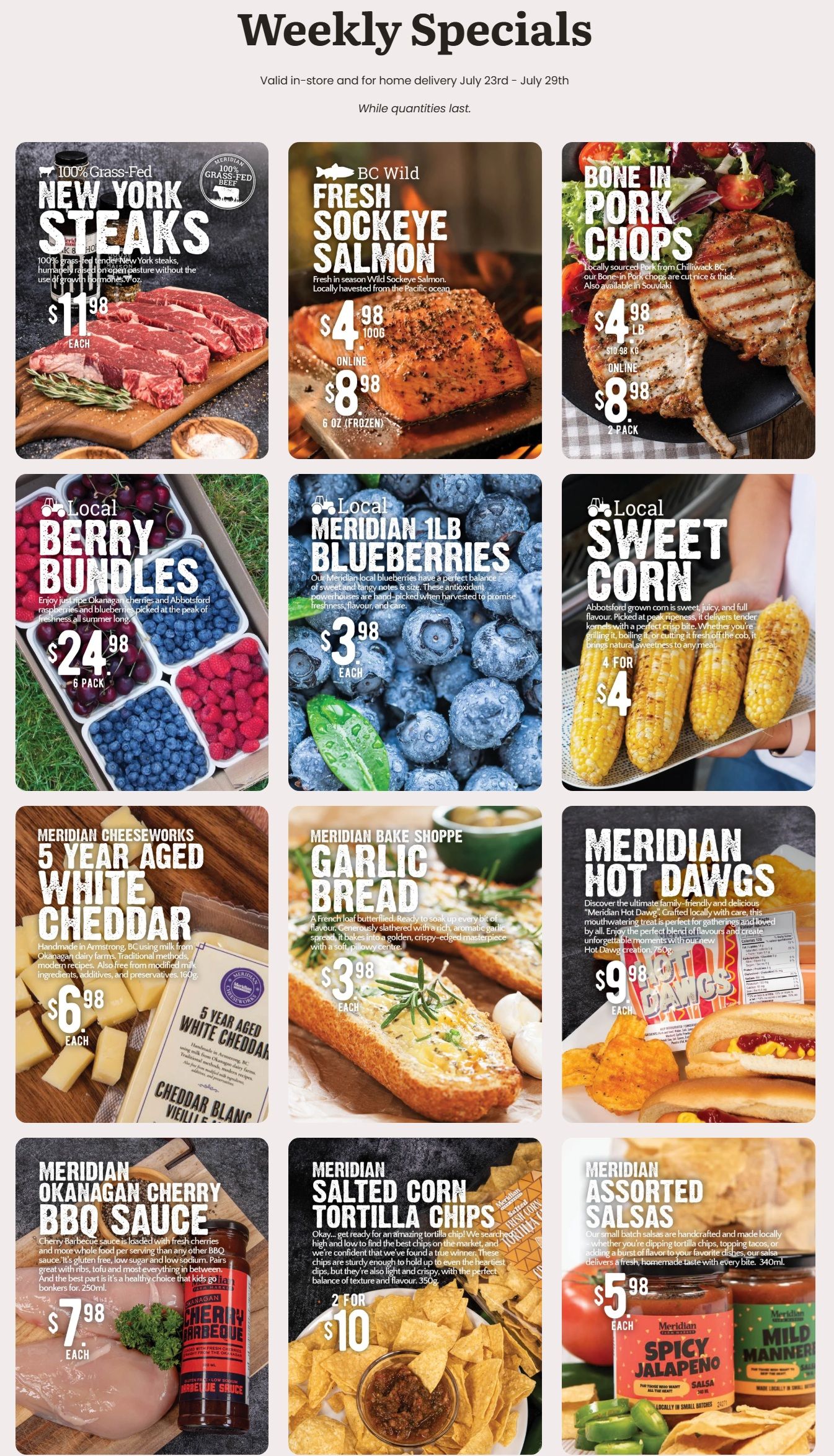 Meridian Farm Market Flyer July 23 to 29