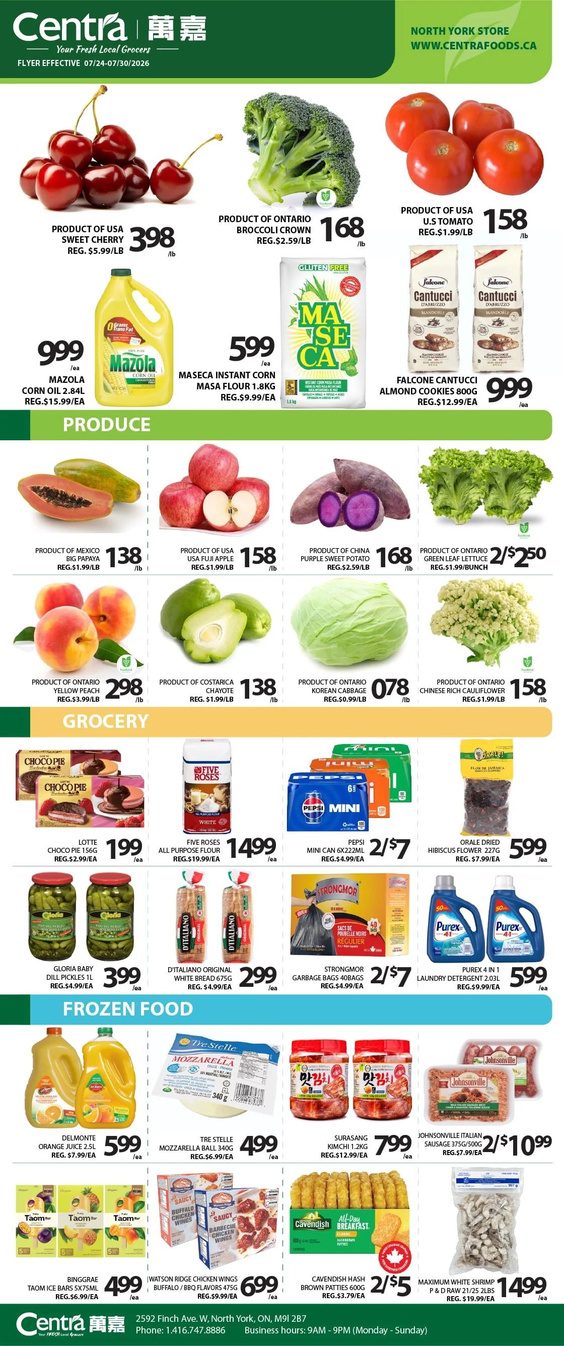 Centra Foods (North York) Flyer July 24 to 30