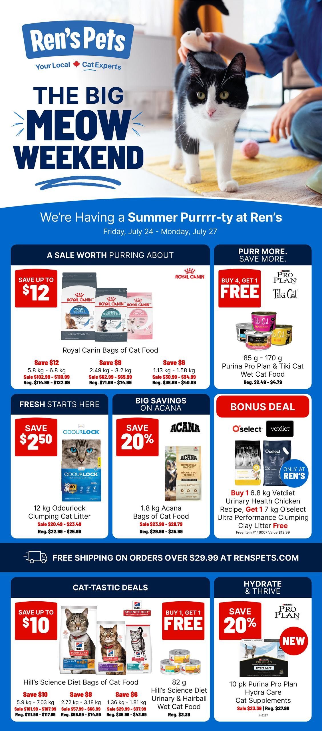 Ren's Pets Flyer July 24 to 27