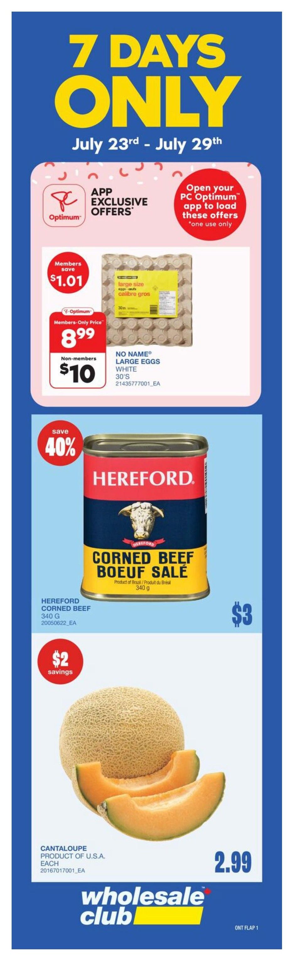 Wholesale Club (ON) Flyer July 23 to 29