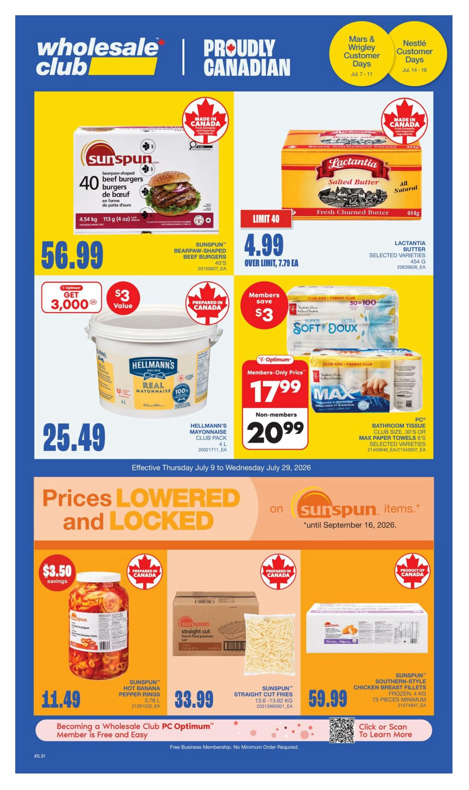 Wholesale Club (Atlantic) Flyer July 23 to 29