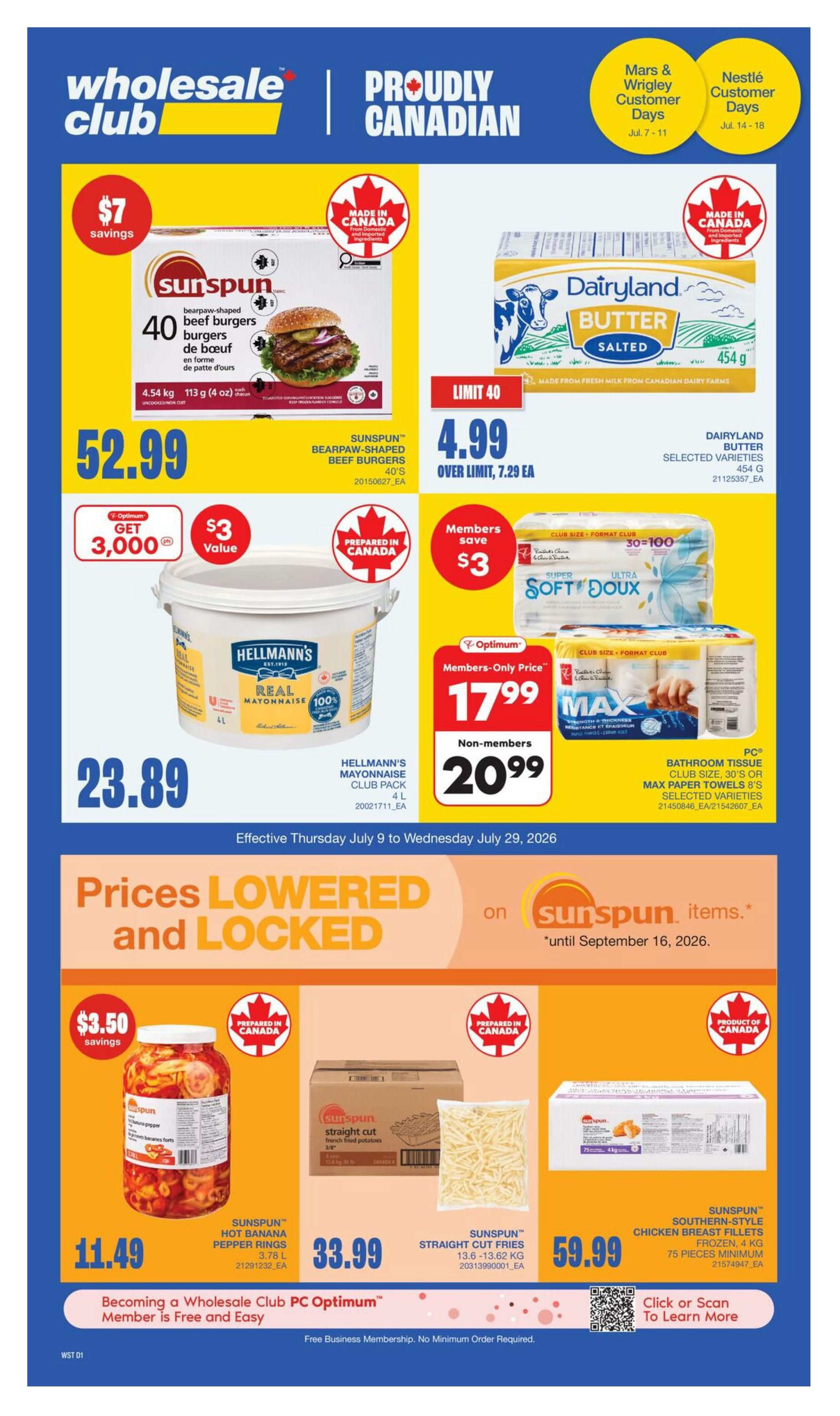 Wholesale Club (West) Flyer July 23 to 29