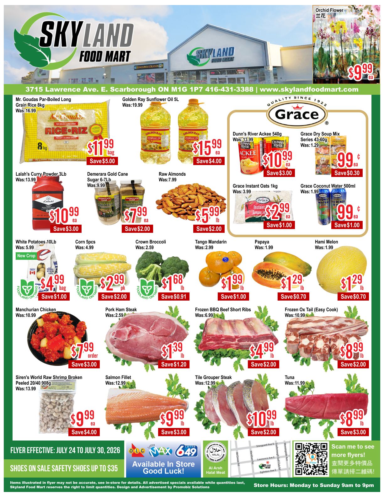 Skyland Food Mart Flyer July 24 to 30