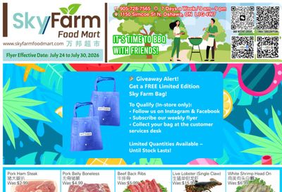 SkyFarm Food Mart Flyer July 24 to 30