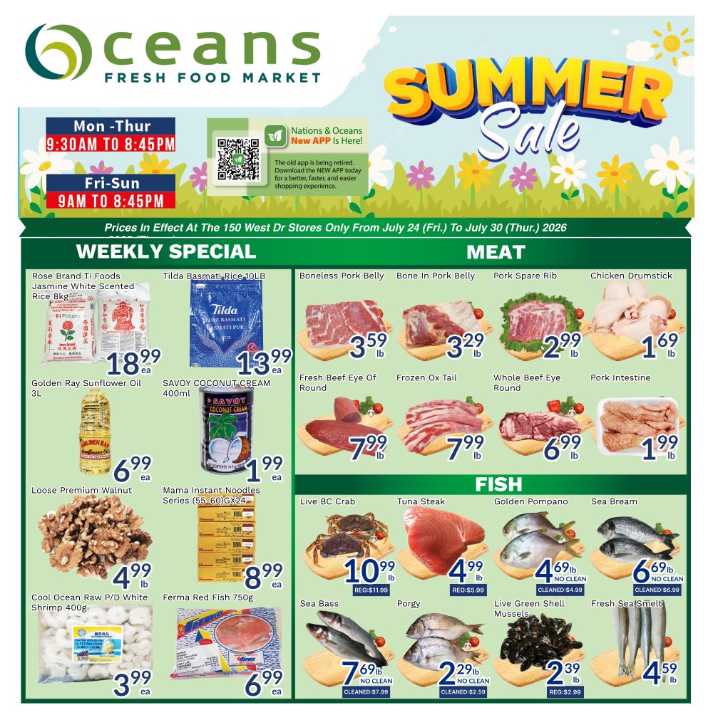 Oceans Fresh Food Market (Brampton) Flyer July 24 to 30