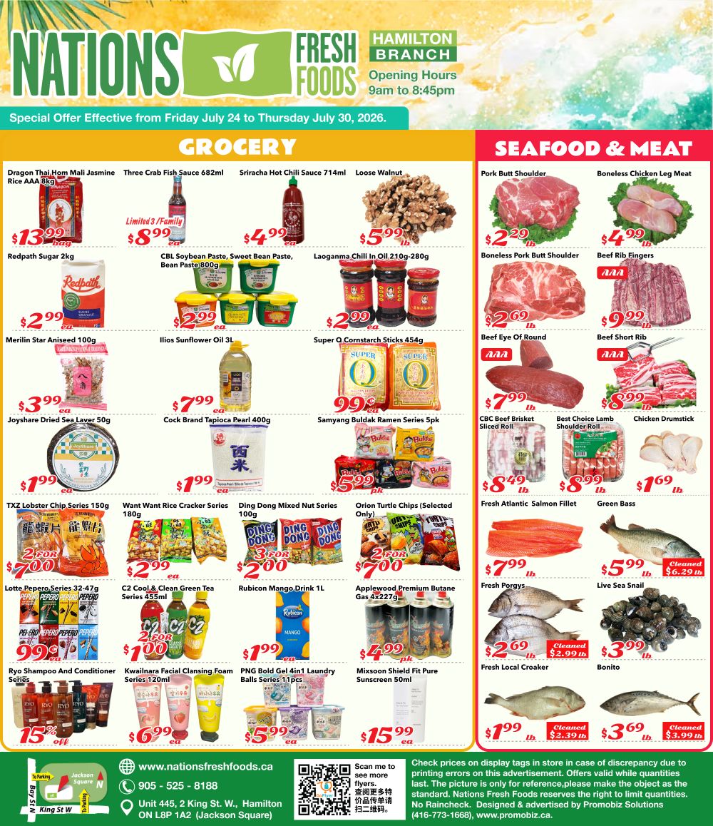 Nations Fresh Foods (Hamilton) Flyer July 24 to 30