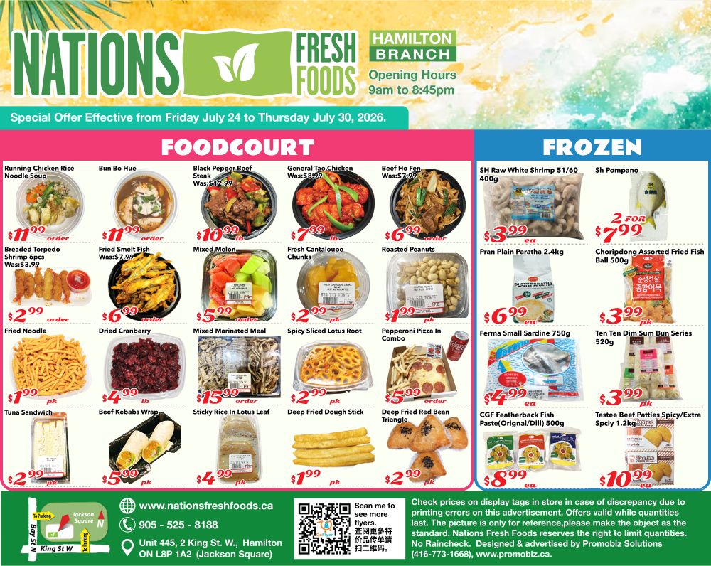 Nations Fresh Foods (Hamilton) Flyer July 24 to 30