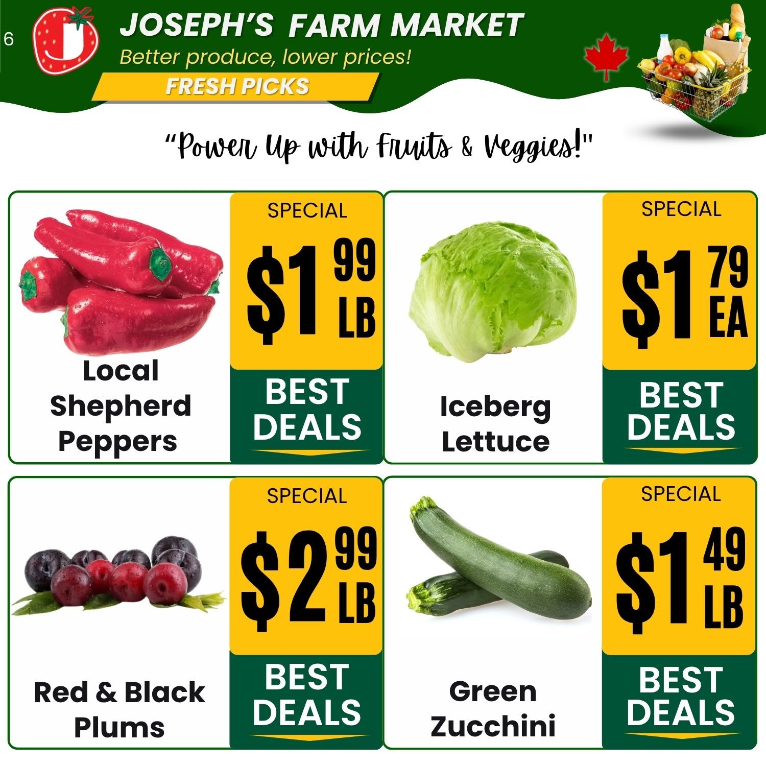 Joseph's Farm Market Flyer July 24 to 29