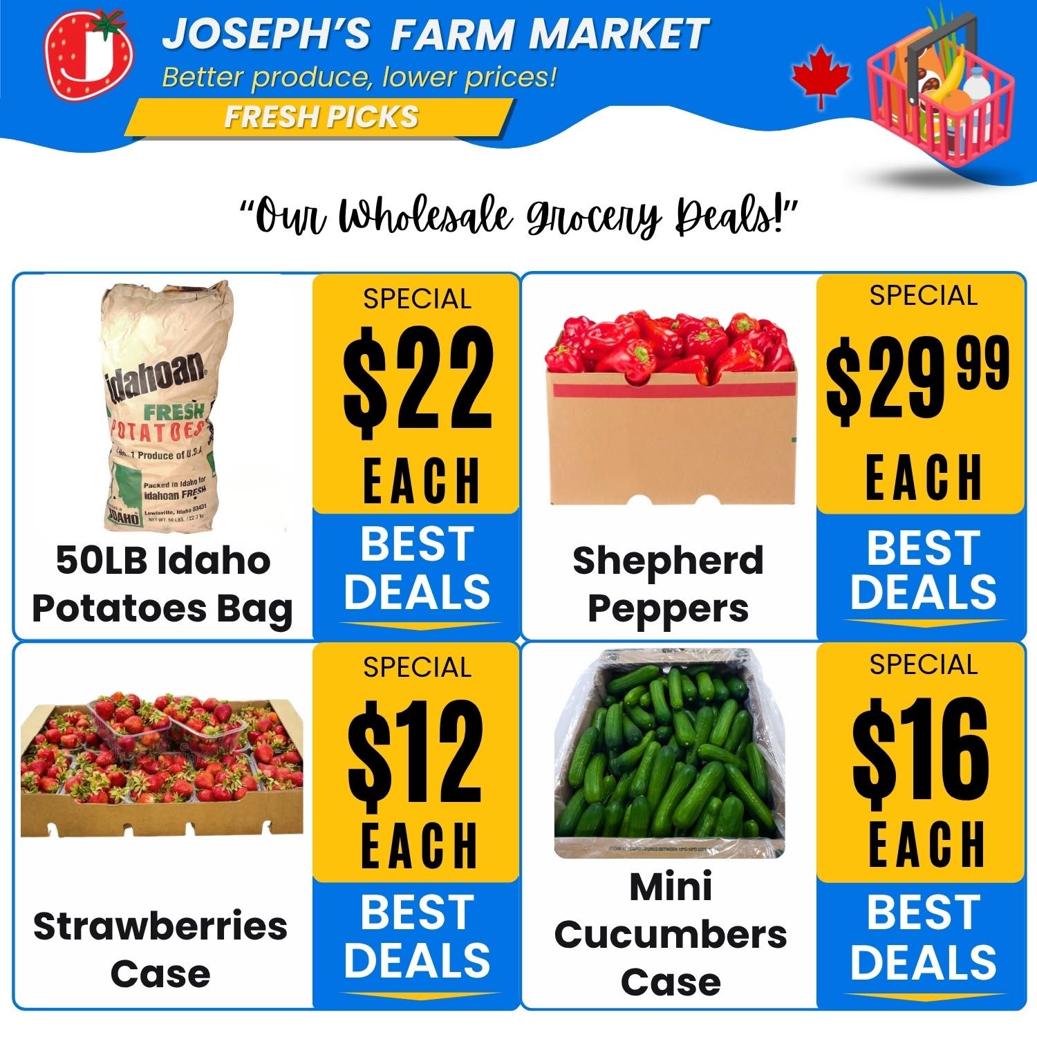 Joseph's Farm Market Flyer July 24 to 29