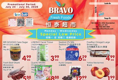 Bravo Fresh Foods Flyer July 24 to 30