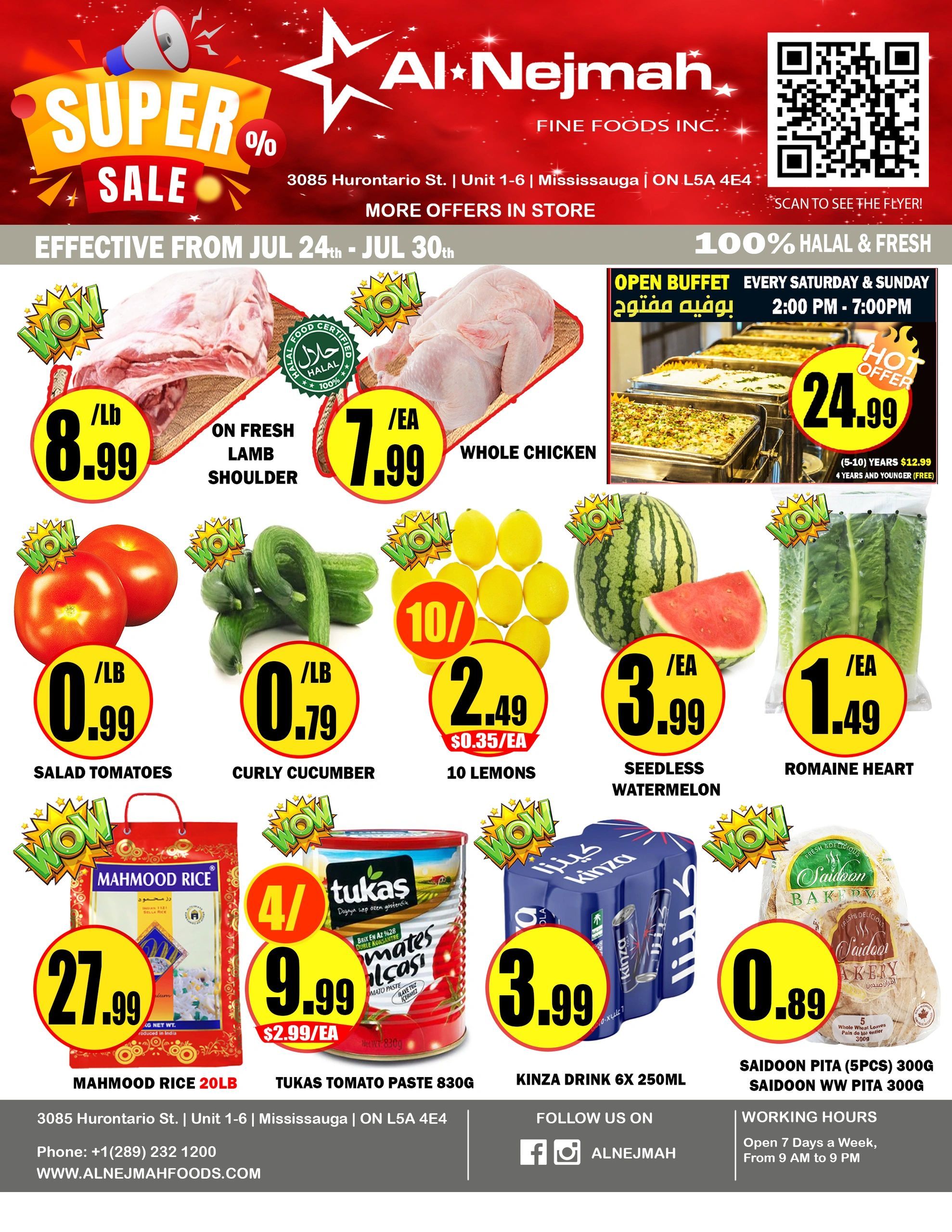 Alnejmah Fine Foods Inc. Flyer July 24 to 30