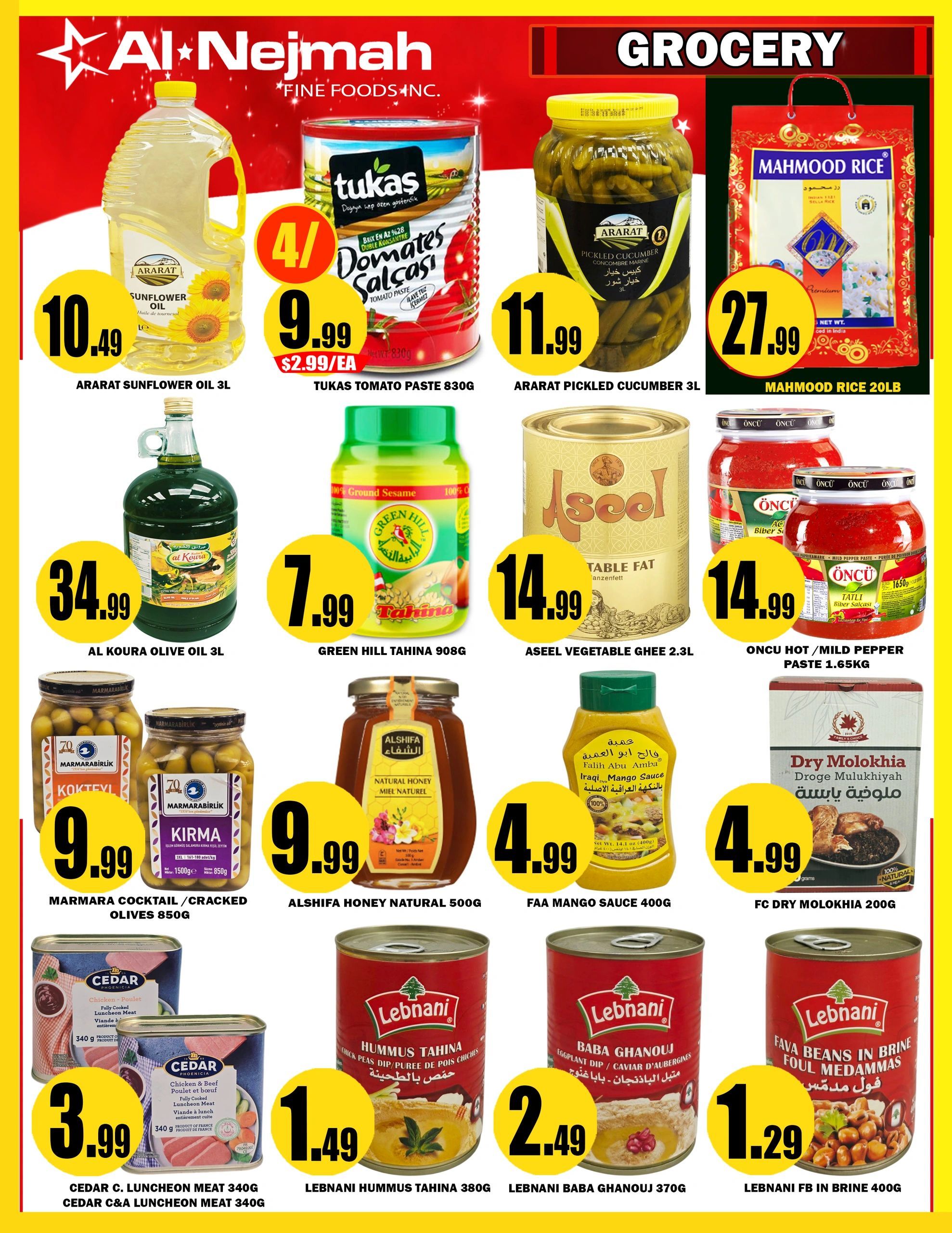Alnejmah Fine Foods Inc. Flyer July 24 to 30