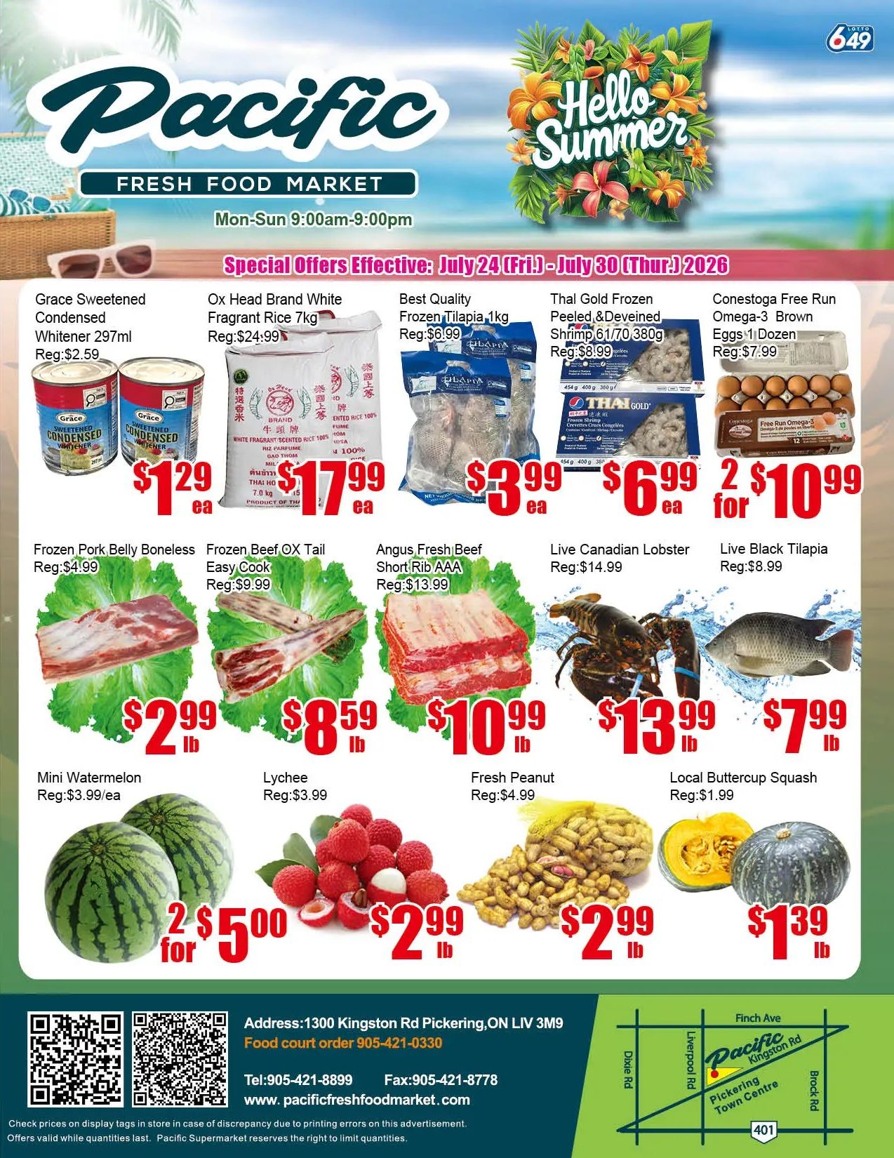Pacific Fresh Food Market (Pickering) Flyer July 24 to 30