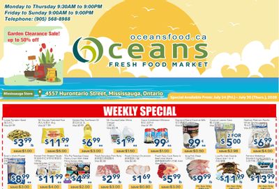 Oceans Fresh Food Market (Mississauga) Flyer July 24 to 30