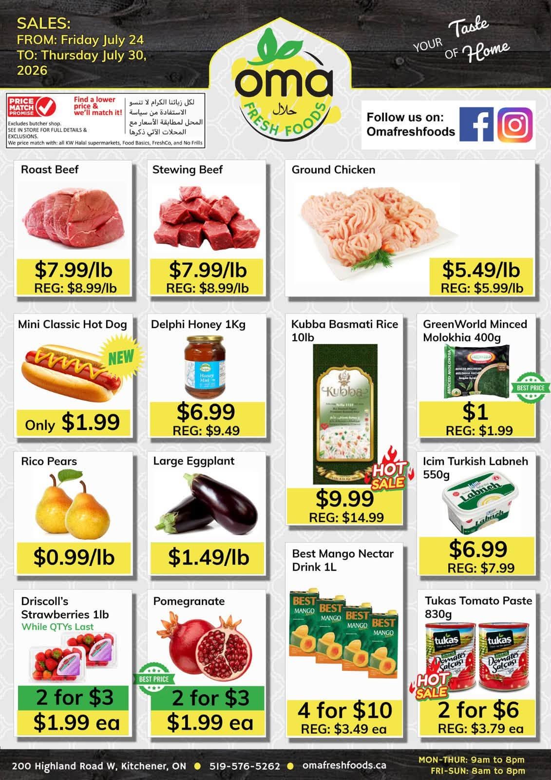 Oma Fresh Foods Flyer July 24 to 30