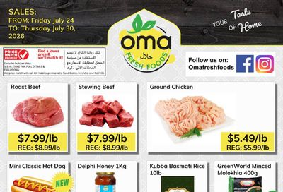 Oma Fresh Foods Flyer July 24 to 30