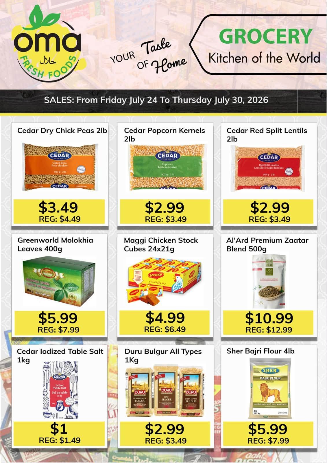 Oma Fresh Foods Flyer July 24 to 30
