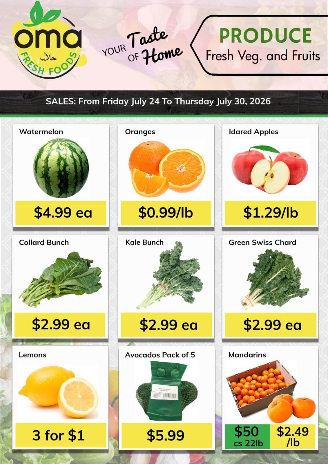 Oma Fresh Foods Flyer July 24 to 30