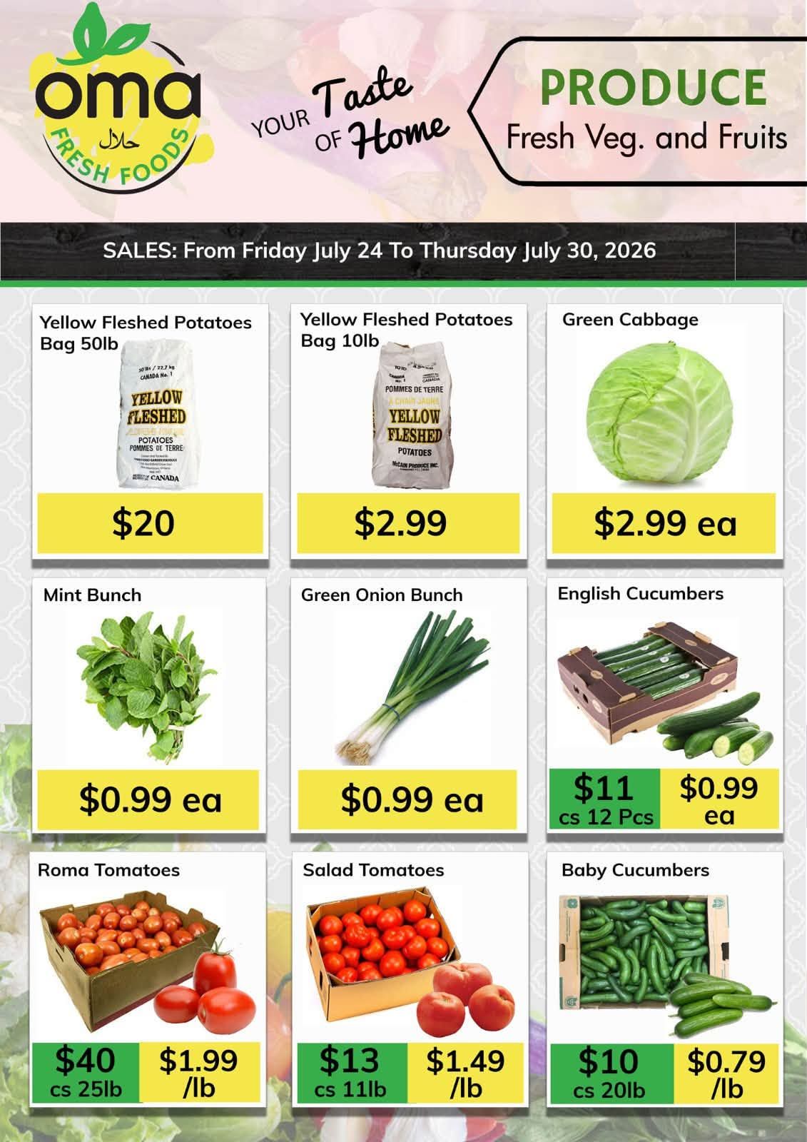 Oma Fresh Foods Flyer July 24 to 30