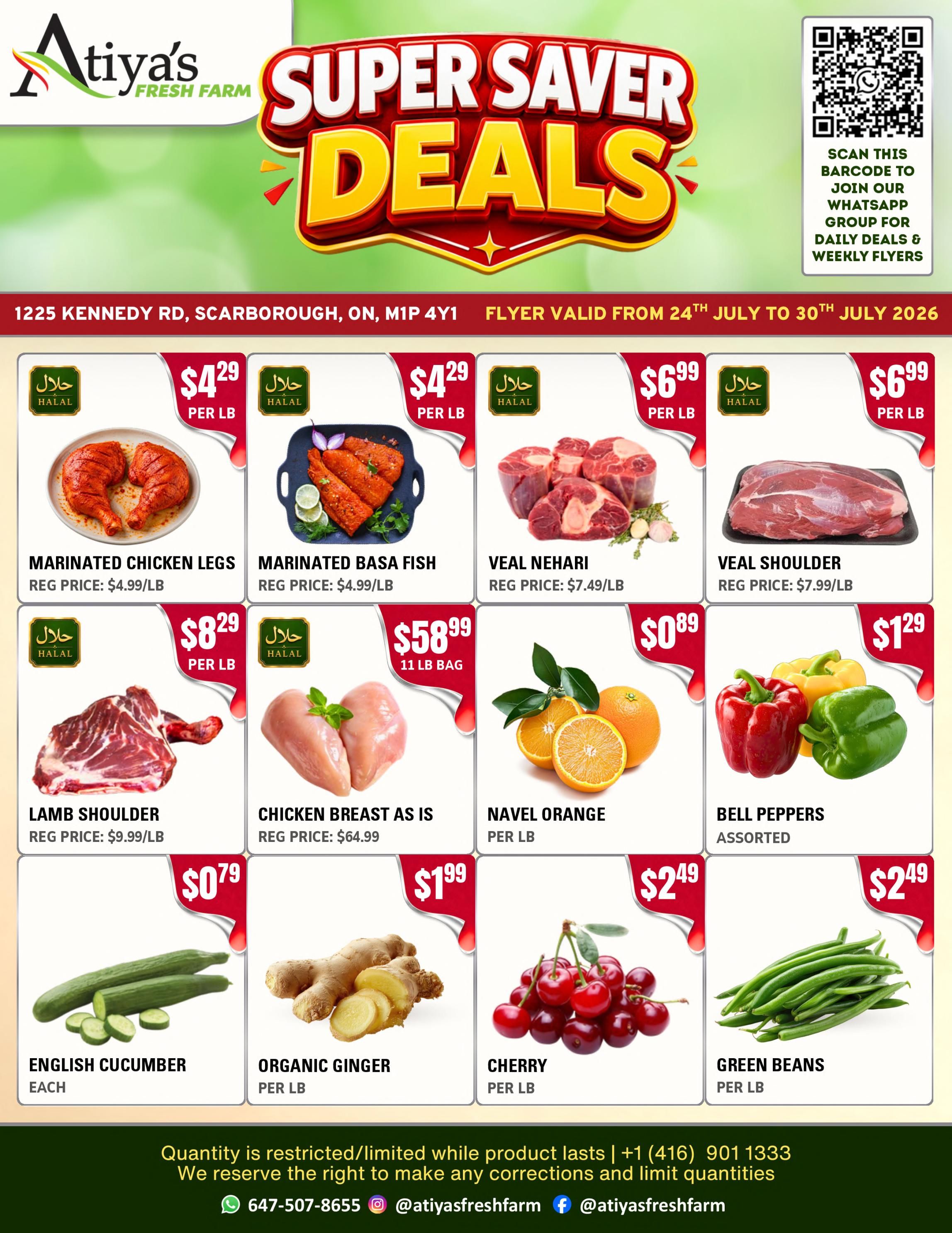 Atiya's Fresh Farm Flyer July 24 to 30