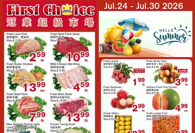 First Choice Supermarket Flyer July 24 to 30