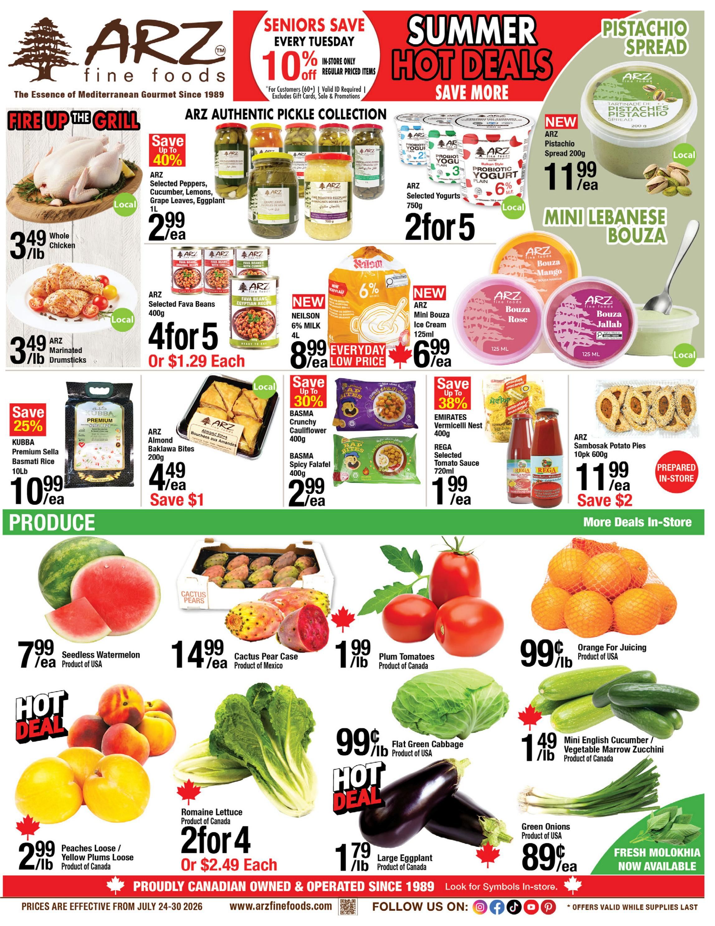 Arz Fine Foods Flyer July 24 to 30