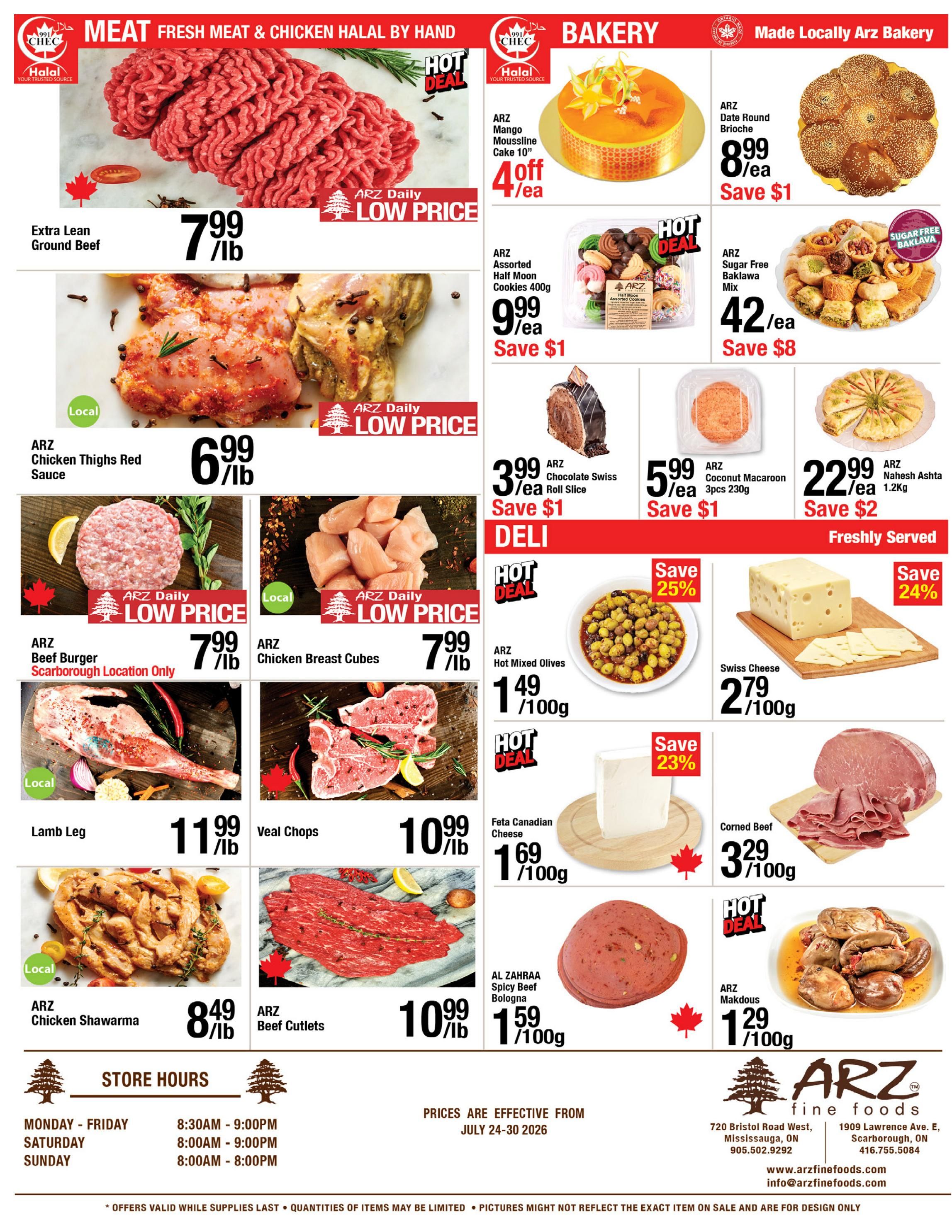 Arz Fine Foods Flyer July 24 to 30