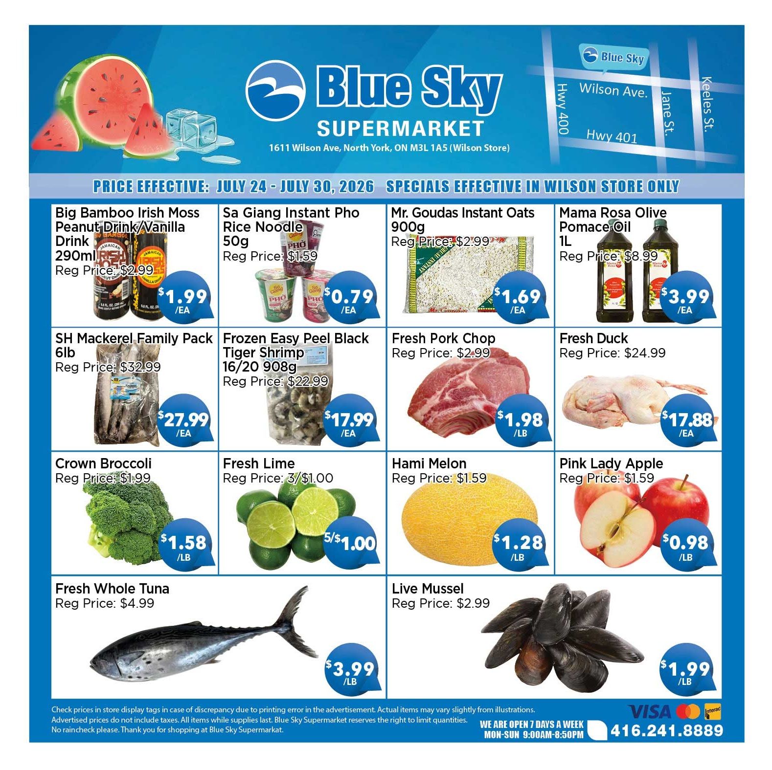 Blue Sky Supermarket (North York) Flyer July 24 to 30