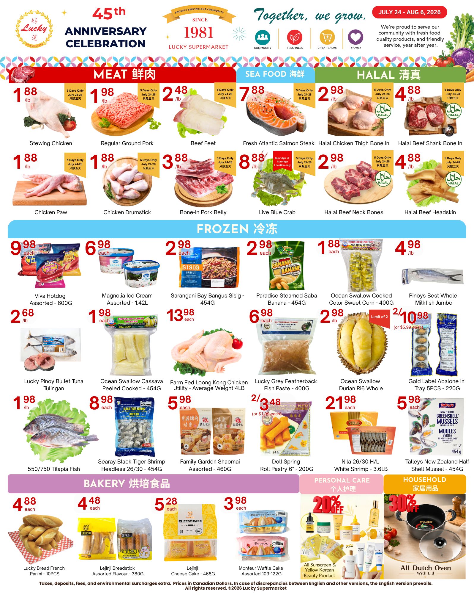 Lucky Supermarket (Calgary) Flyer July 24 to 30
