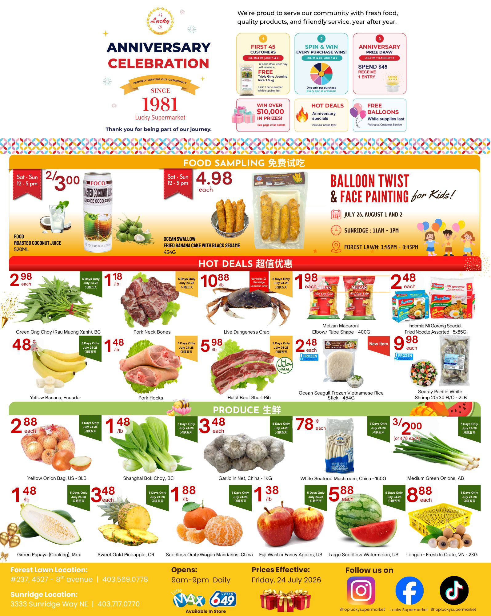Lucky Supermarket (Calgary) Flyer July 24 to 30