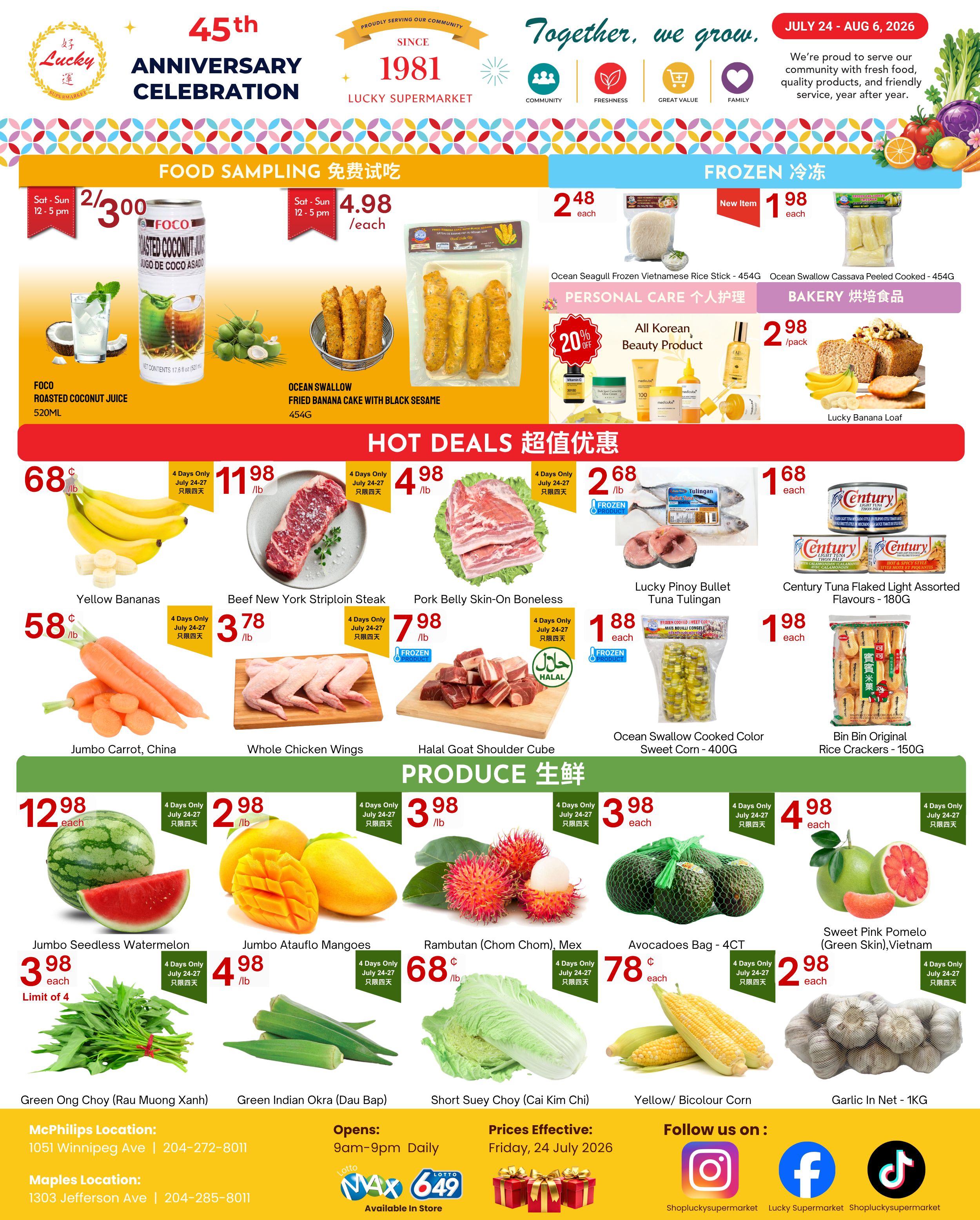 Lucky Supermarket (Winnipeg) Flyer July 24 to 30