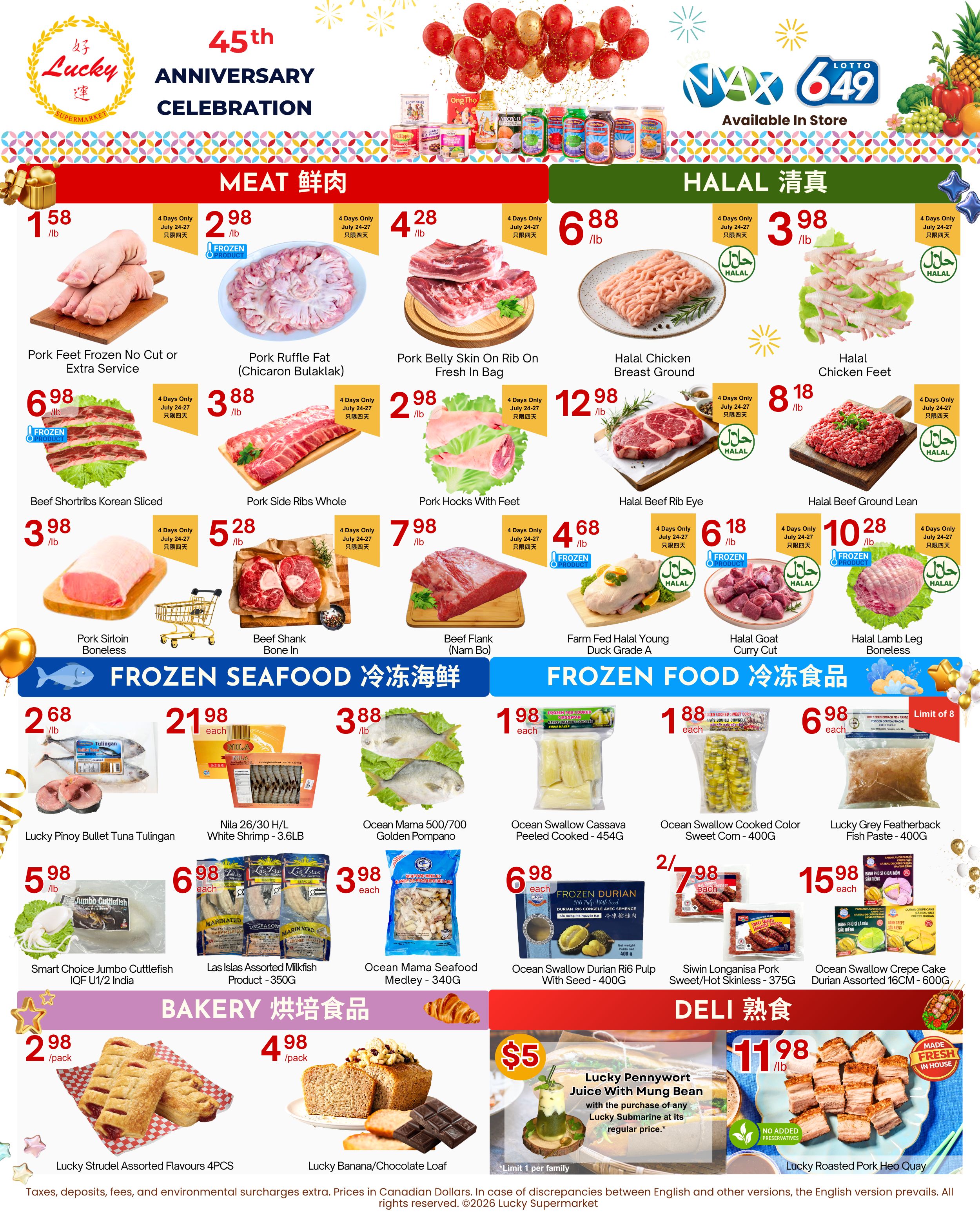 Lucky Supermarket (Surrey) Flyer July 24 to 30