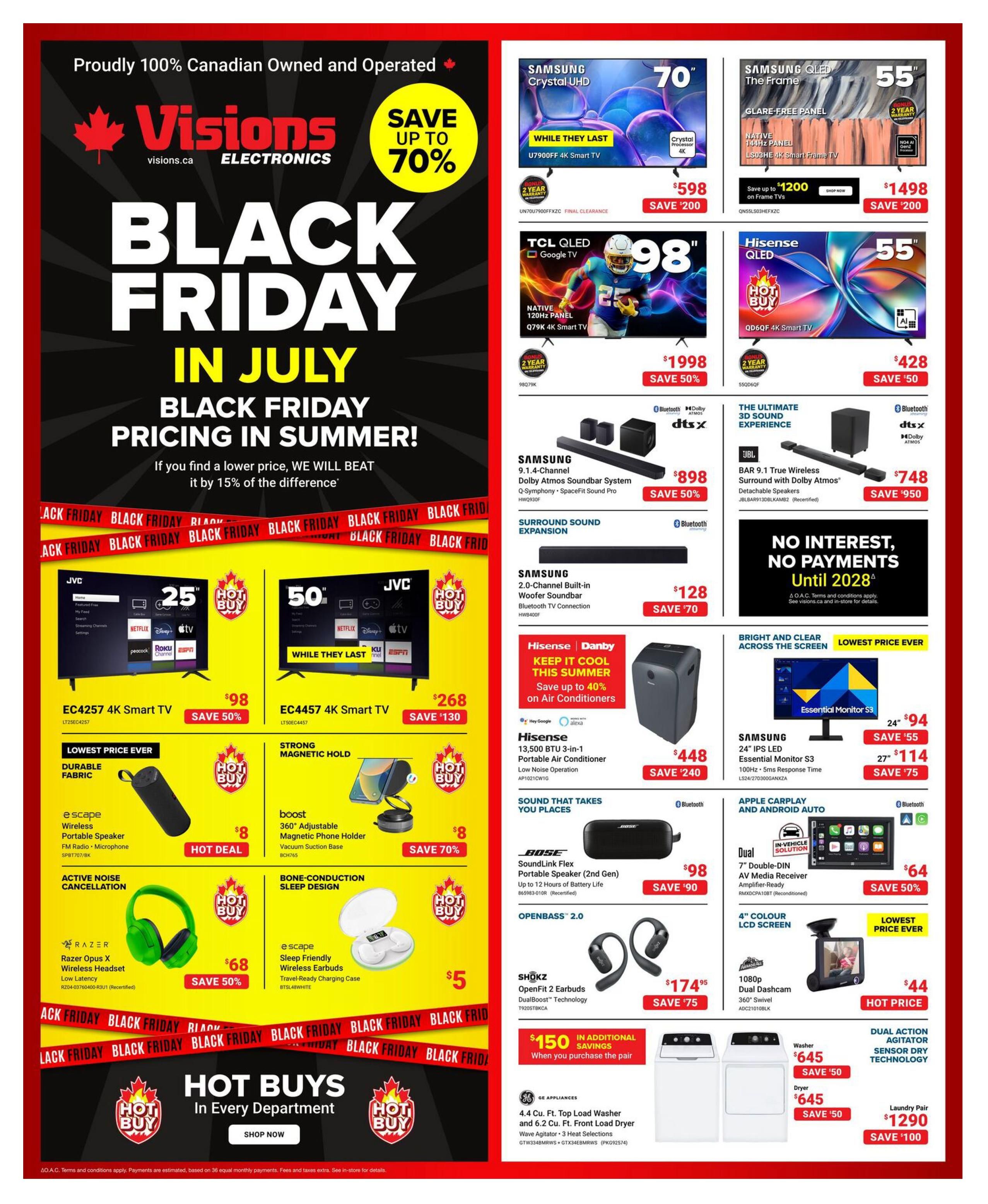 Visions Electronics Flyer July 24 to 30