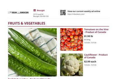 Mike Dean Local Grocer Flyer July 23 to 30