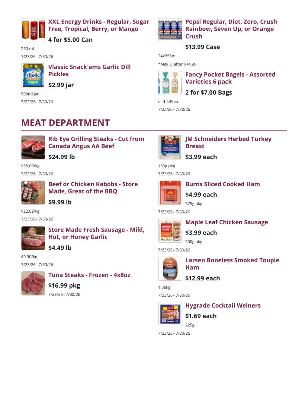 Mike Dean Local Grocer Flyer July 23 to 30