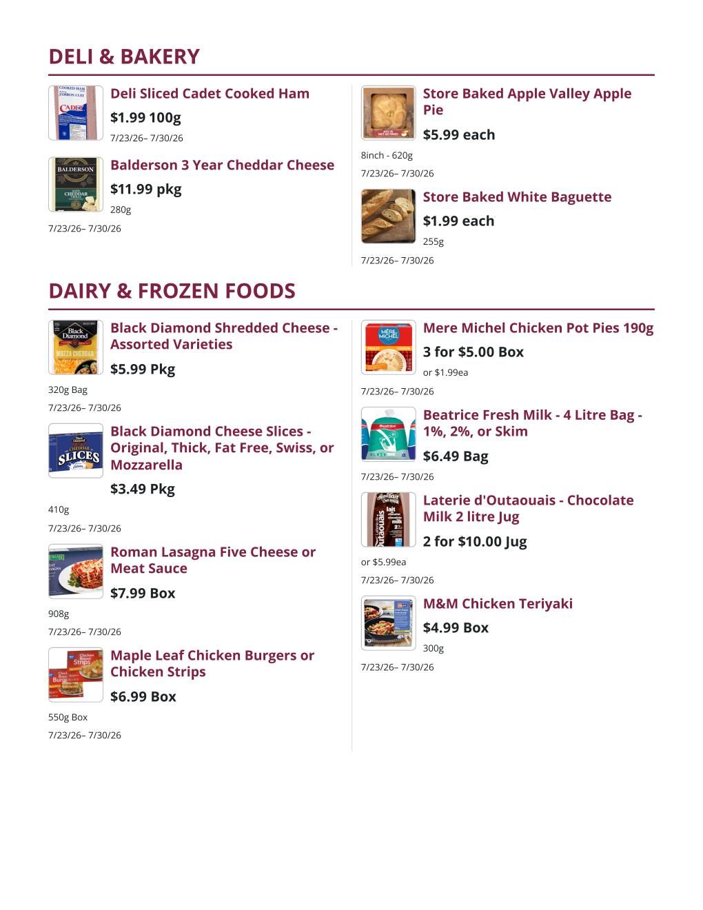 Mike Dean Local Grocer Flyer July 23 to 30
