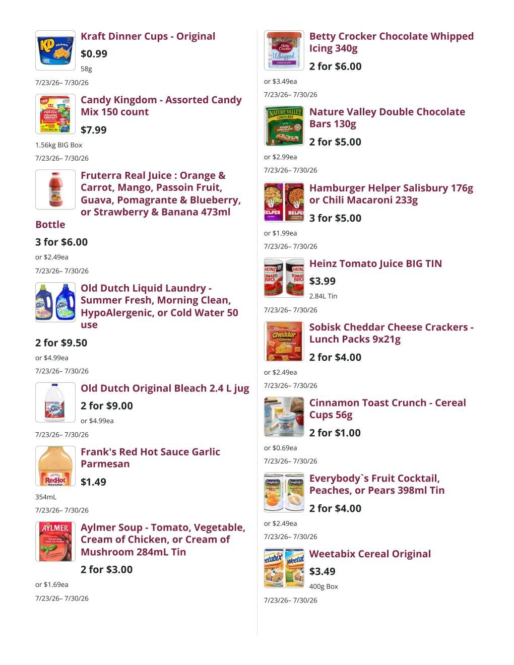 Mike Dean Local Grocer Flyer July 23 to 30