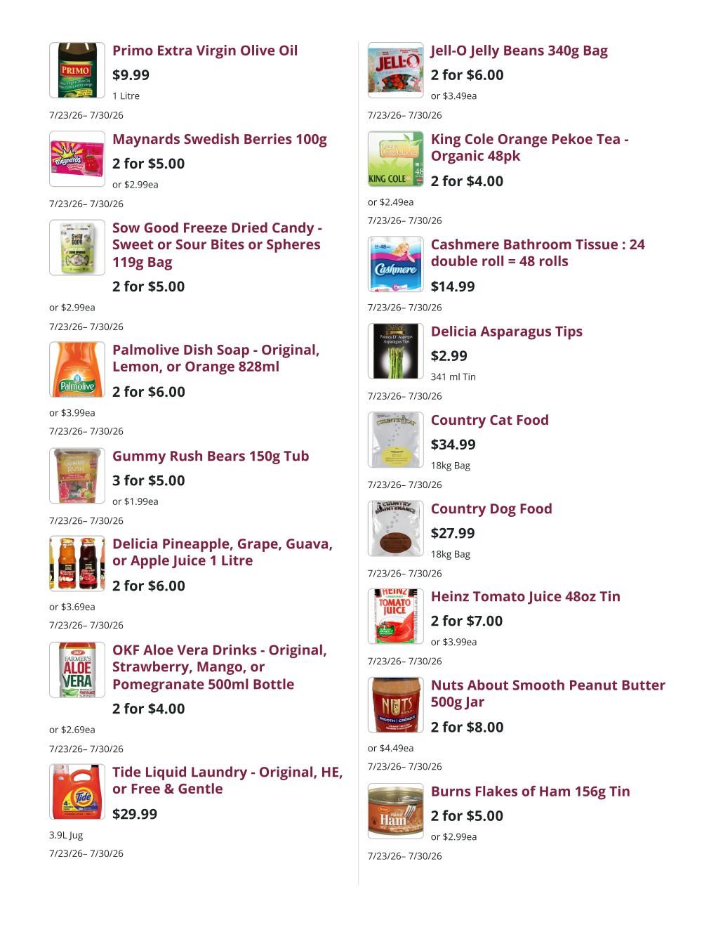 Mike Dean Local Grocer Flyer July 23 to 30
