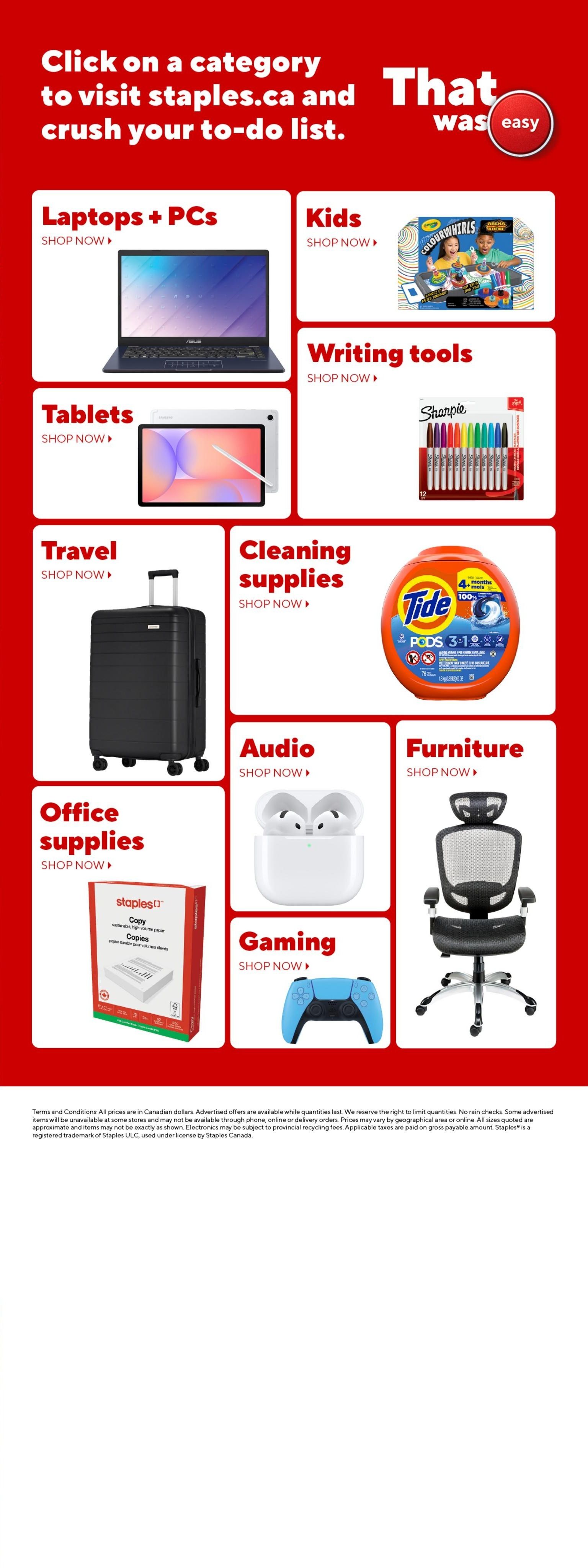 Staples Flyer July 24 to 30