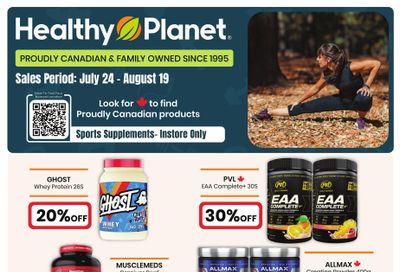 Healthy Planet Flyer July 24 to August 19