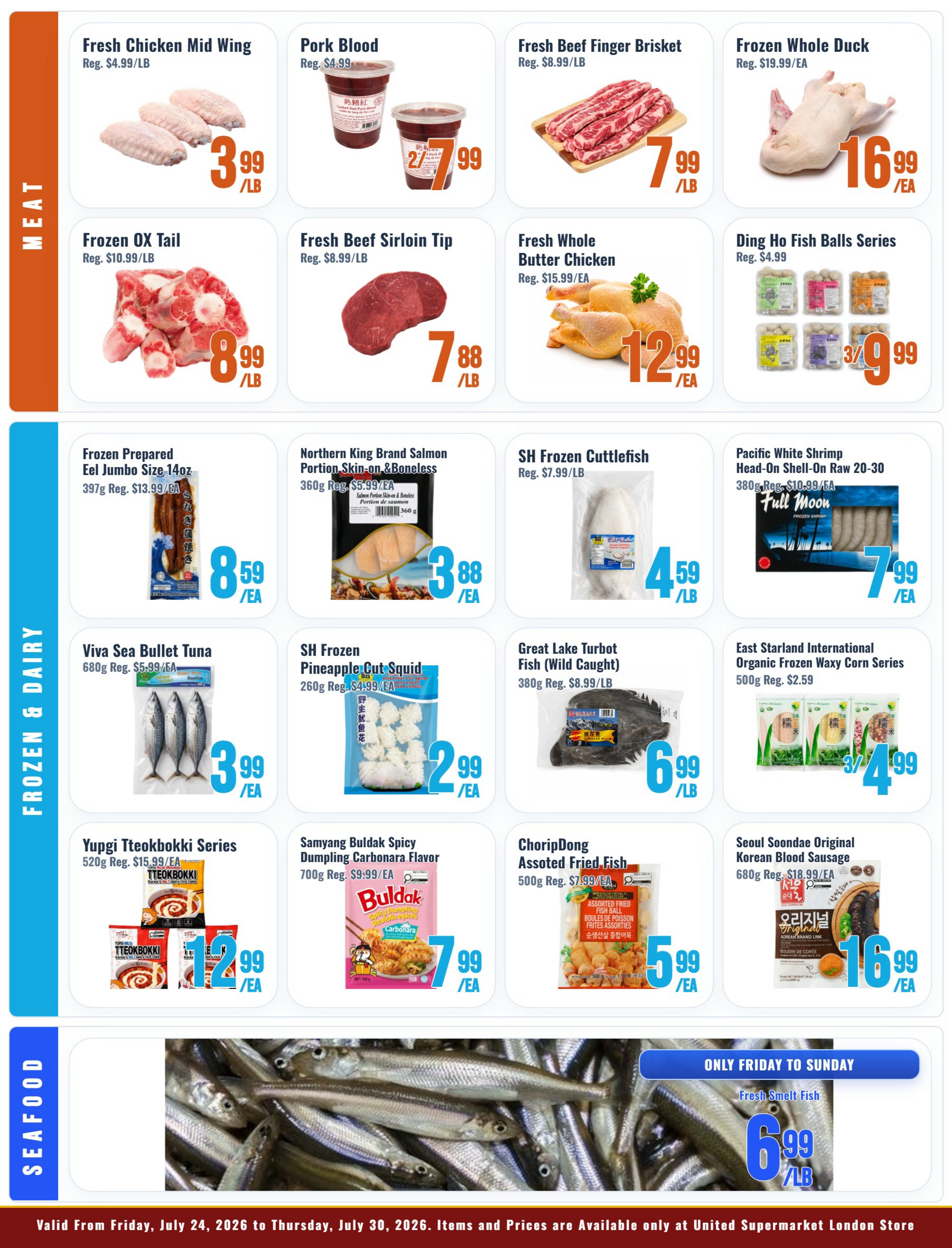 United Supermarket (London) Flyer July 24 to 30