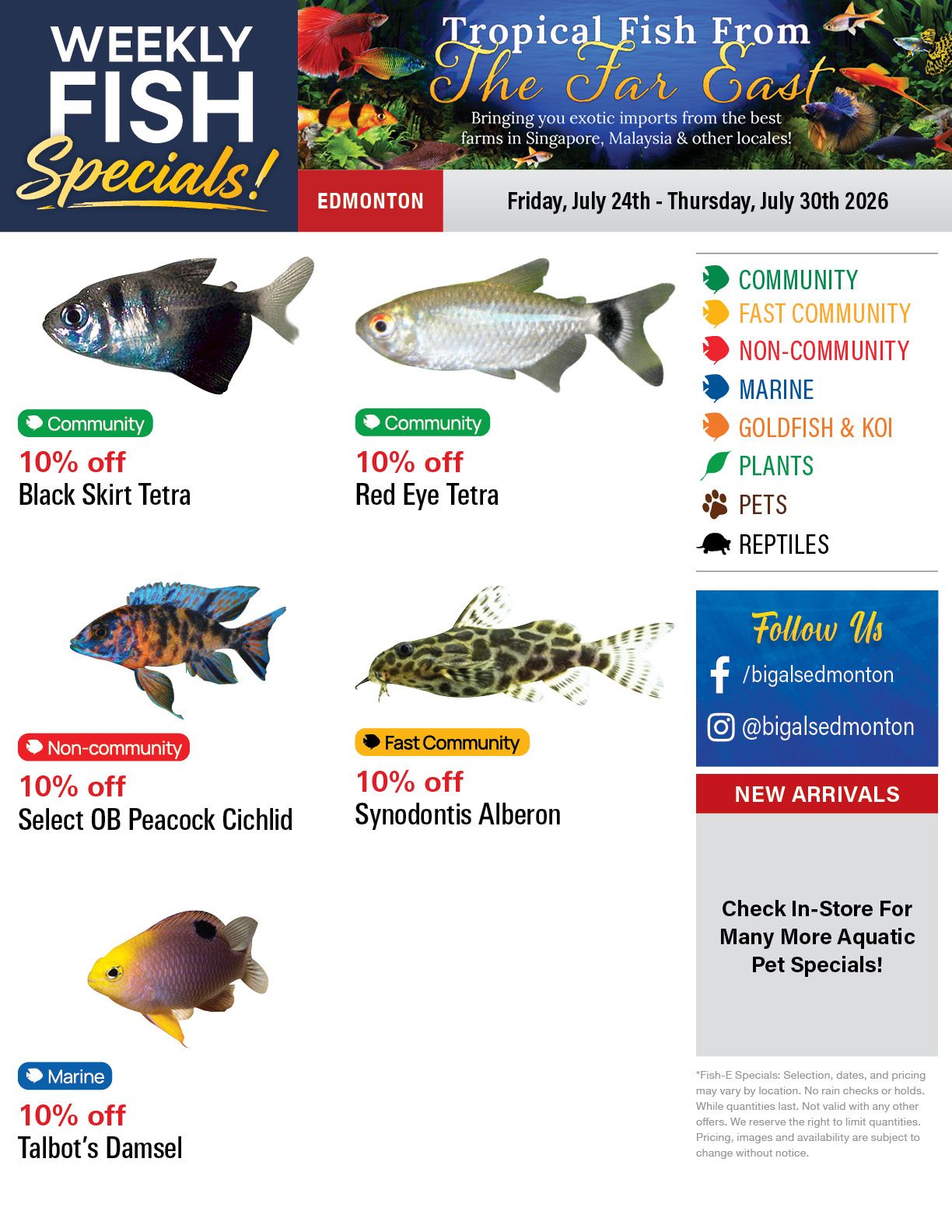 Big Al's (Edmonton) Weekly Specials July 24 to 30
